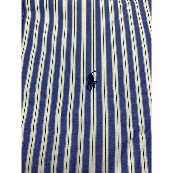 Polo RALPH LAUREN Shirt Mens L Yarmouth (16 32/33) Blue Stripe Long Sleeve - Picture 8 of 8